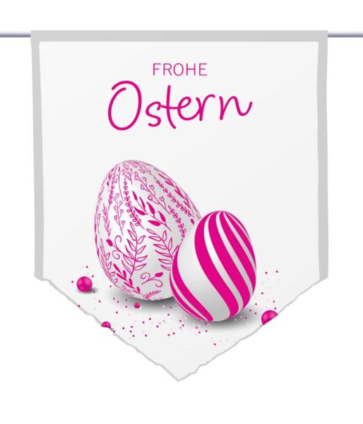 Ostern-moderna-magenta, Scheibenhänger spitz